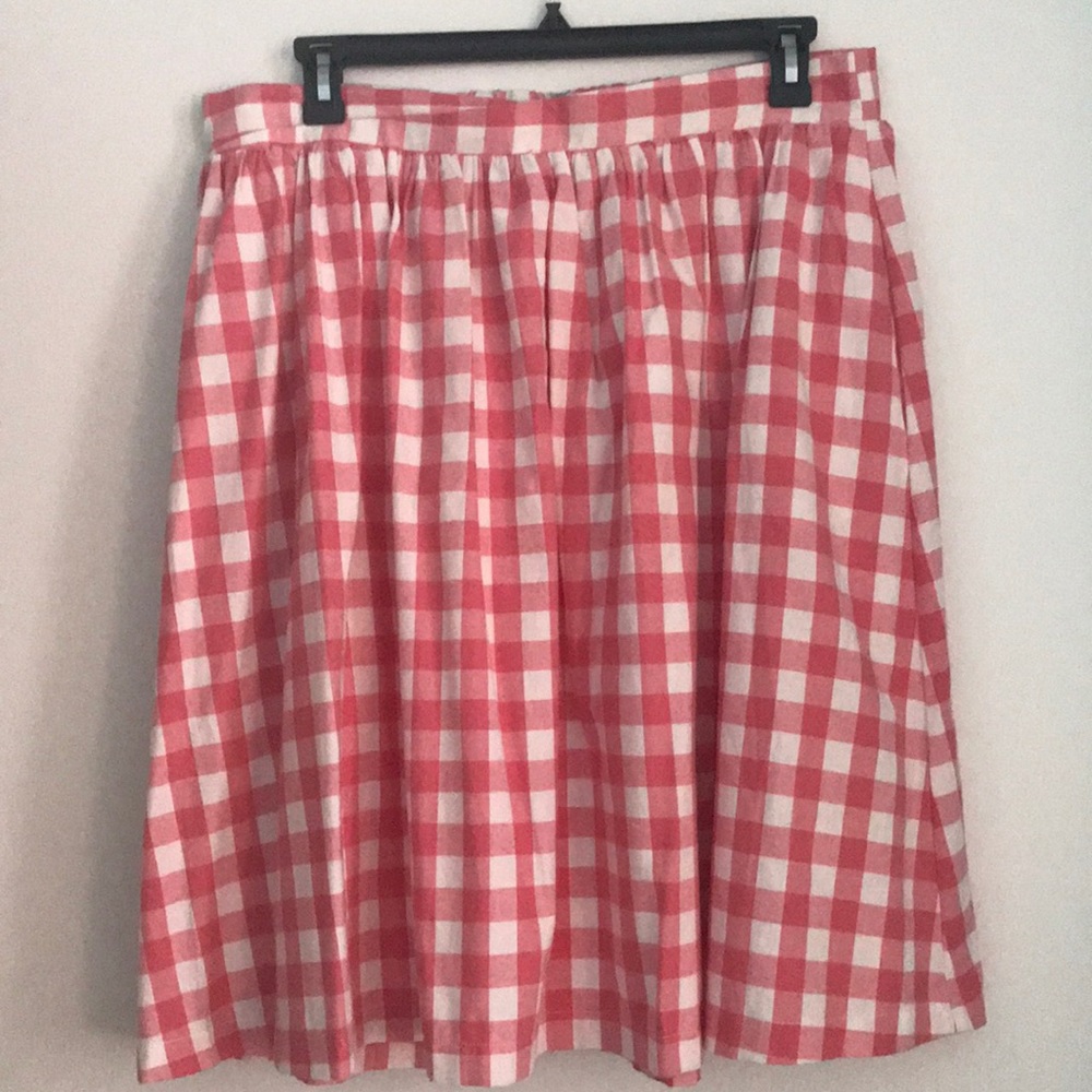 Pink Gingham Skirt from Modcloth